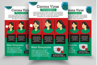 Corona virus Care &amp; Symptom Flyer/Poster