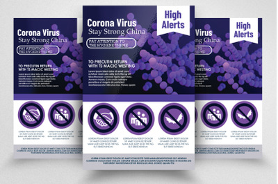 Corona Virus Campaign Flyer Template