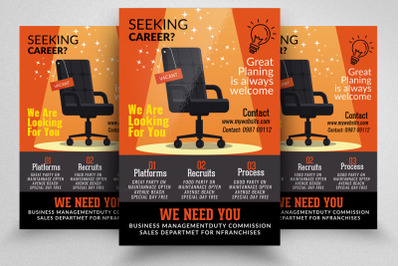 Job Vacancy Flyer&2F;Poster