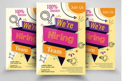 We Are Hiring Flyer Template