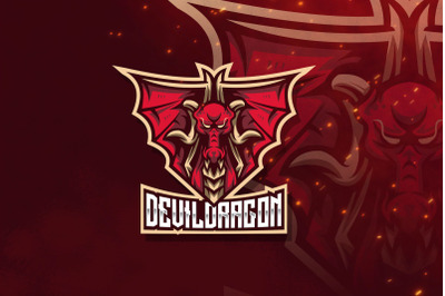 Devil Dragon Esport Logo Template