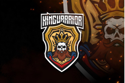 King Warrior Esport Logo Template