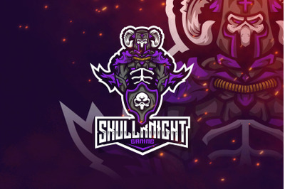 Skull Knight Esport Logo Template