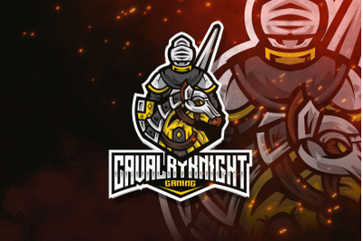 Cavalry Knight Esport Logo Template