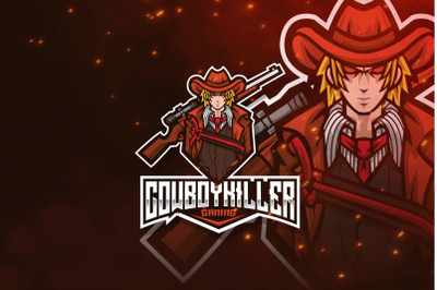 Cowboy Killer Esport Logo Template