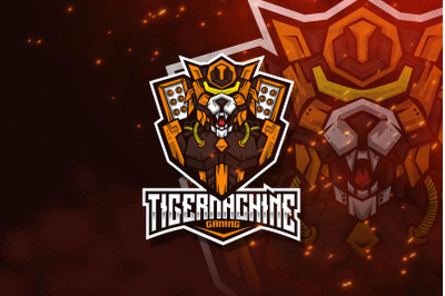 Tiger Machine Esport Logo Template