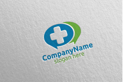 Chat Cross Medical Hospital Logo Design 42