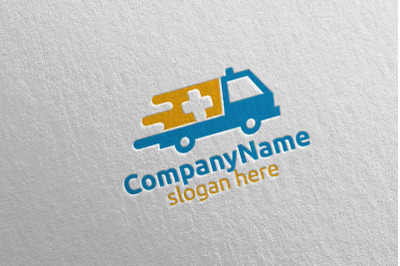 Fast Cross Medical Hospital Logo Design 52