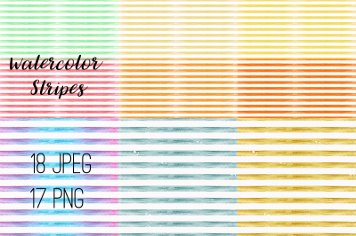 Watercolor Stripes Pattern