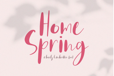 Home Spring // Handwritten Font
