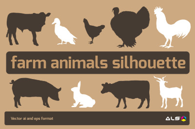 Farm Animals Silhouette