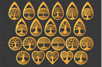 Earrings SVG, Tree of Life Earrings SVG, Pendant Svg, Jewelry