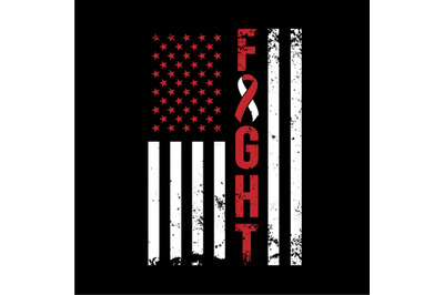Fight Sickle Cell American Flag