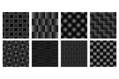 Seamless halftone geometric pattern. Dotted texture, abstract circle s