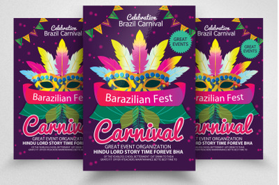 Carnival Brazilian Festival Flyer