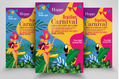 Carnival Brazilian Event Flyer Template