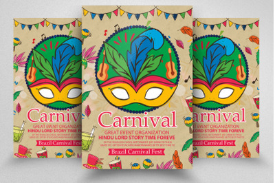 Carnival Mardi Gras Festival Flyer