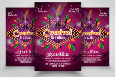 Carnival Masquerade Party Flyer