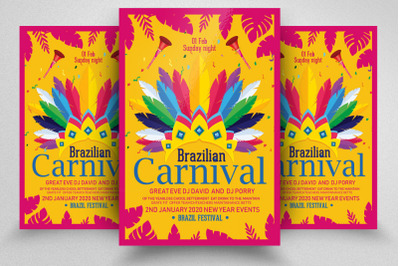 Carnival Brazilian Festival Flyer