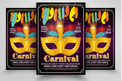 Masquerade Carnival Flyer Template