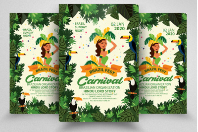 Brazil Carnival Festival Flyer