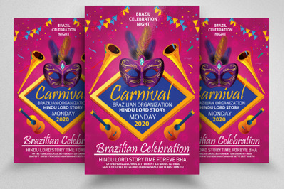 Brazil Carnival Festival Flyer