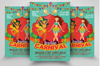 Brazilian Carnival Festival Flyer