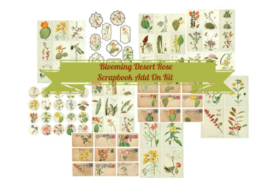 Blooming Desert Rose Botanical Journal Scrapbook Kit