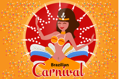 Brazilian Carnival Party Illustration