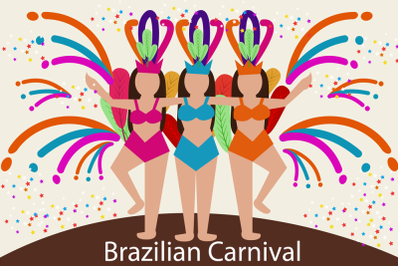 Brazilian Carnival Festival Illustration