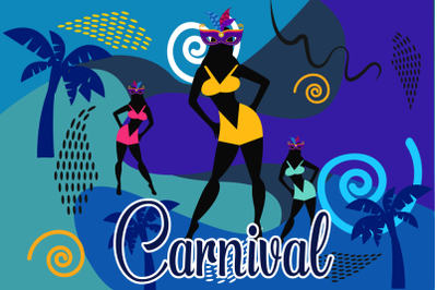 Rio Carnival Party Illustration