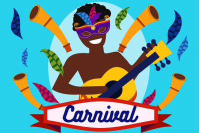 Brazilian Carnival Event Illustration