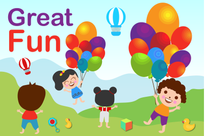 children Fun Day Illustration