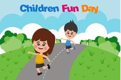 Children Fun Day Illustration