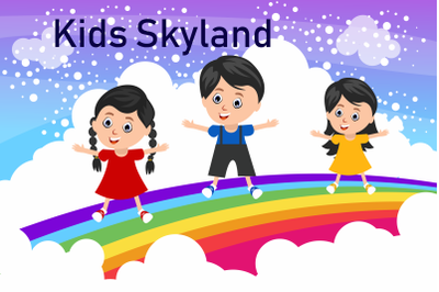 Kids Sky land Illustration