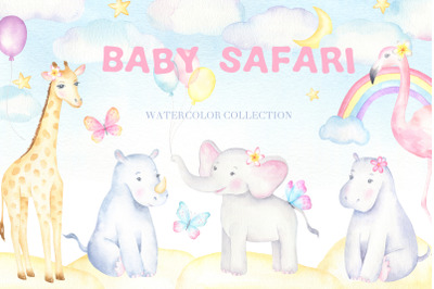 Baby Safari Watercolor Collection