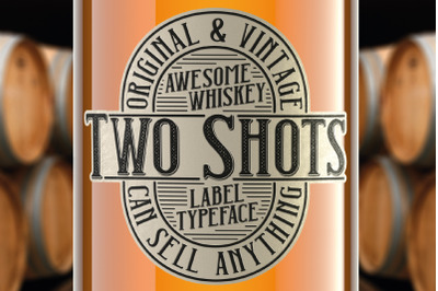 Two Shots label font