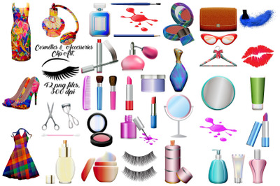 Cosmetics and Accessories Clip Art