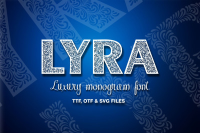 Lyra luxury monogram font