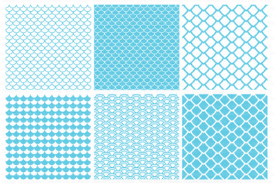 Seamless Scales Pattern SVG&2C; Mermaid Scale SVG.