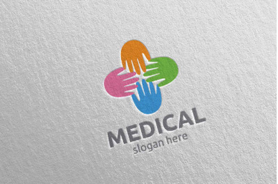 Hand Cross Medical Hospital Logo 74