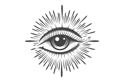 All seeing Eye of Providence Masonic Symbol Illustration
