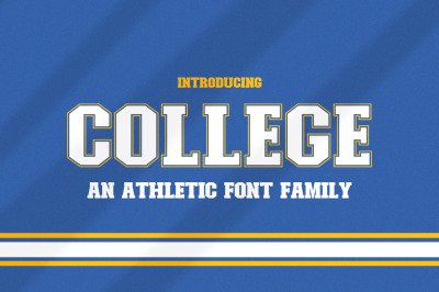 College Font Family (Sports Font, Athletic Font, Layered Font)
