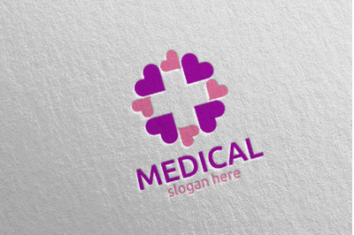 Love Medical Hospital Logo Design 87