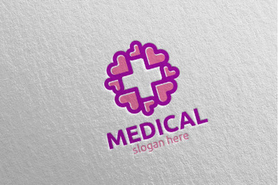 Love Medical Hospital Logo Design 88