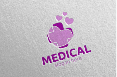 Love Medical Hospital Logo Design 89