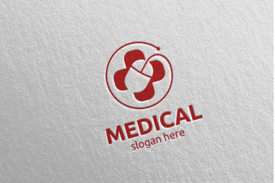 Click Cross Medical Hospital Logo Design 93