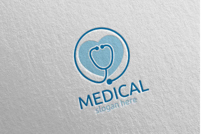 Love Medical Hospital Logo Design 100