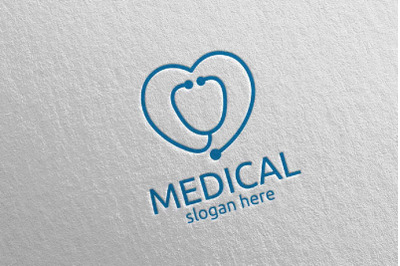 Love Medical Hospital Logo Design 101