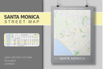 Santa Monica Street Map - City Map